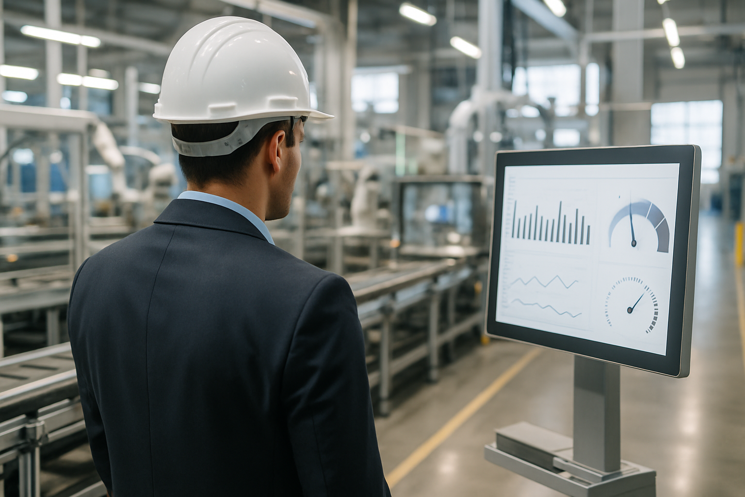 Stabilimento industriale con monitoraggio dei consumi energetici e linee di produzione