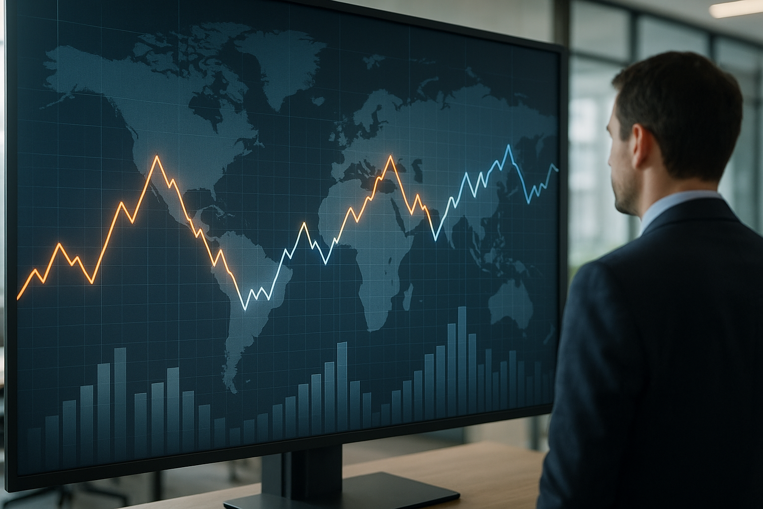 Connessione tra Wall Street e mercati globali tramite tassi e dollaro