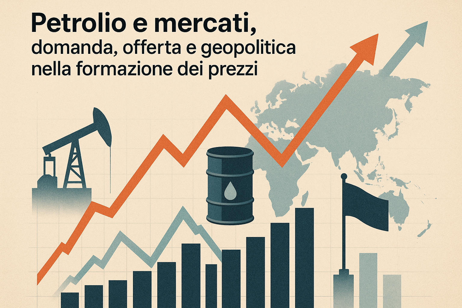 Andamento del prezzo del petrolio influenzato da domanda, offerta e fattori geopolitici