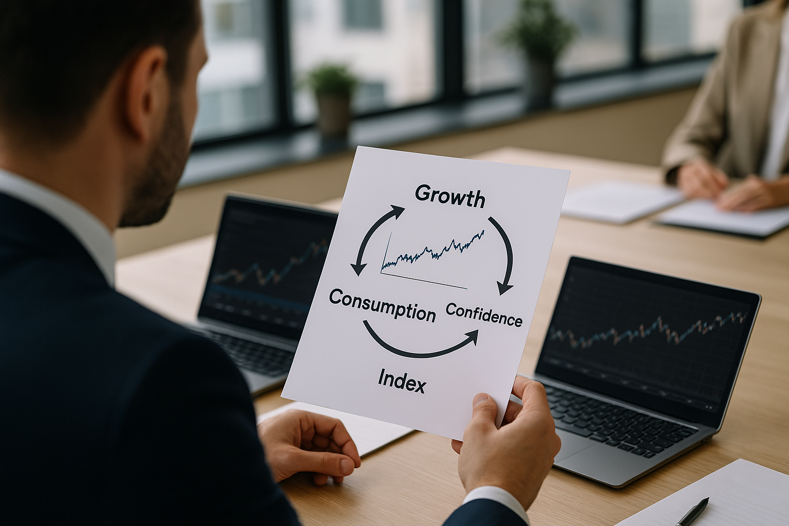 Schema che mostra il legame tra ciclo economico, consumi, fiducia e andamento dei titoli ciclici