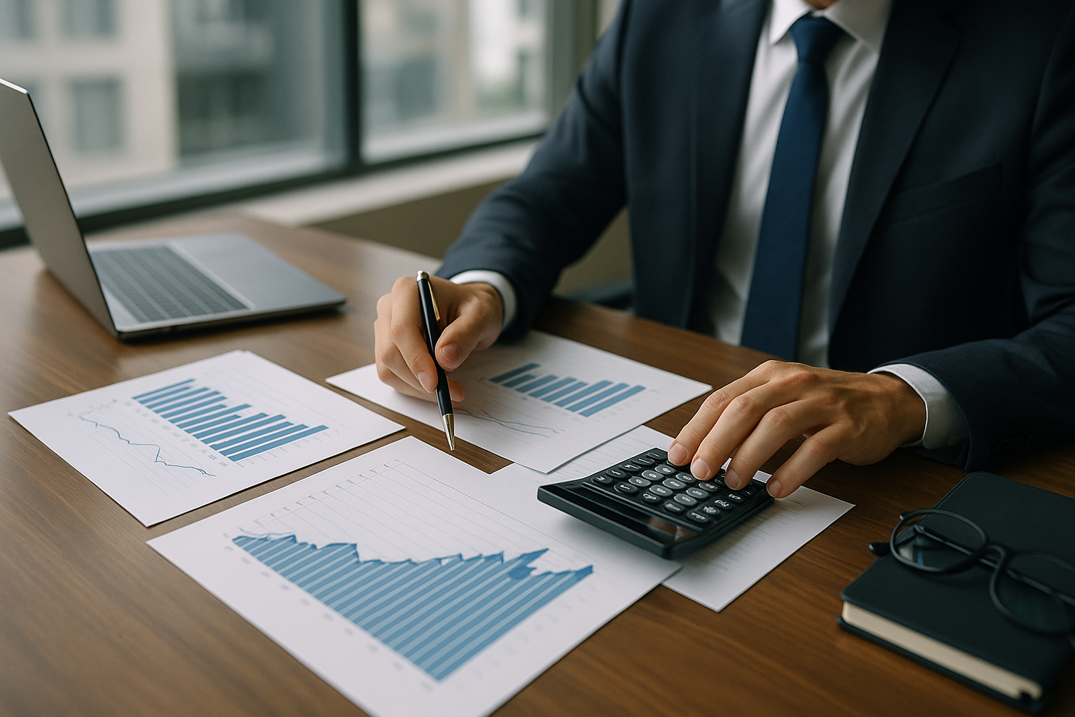Documenti finanziari e grafici usati per analizzare la guidance aziendale